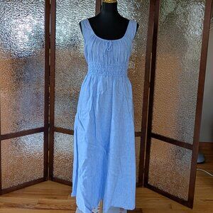 Like New | J.Crew Smocked Midi Sundress in Linen | Women's Plus - 2x